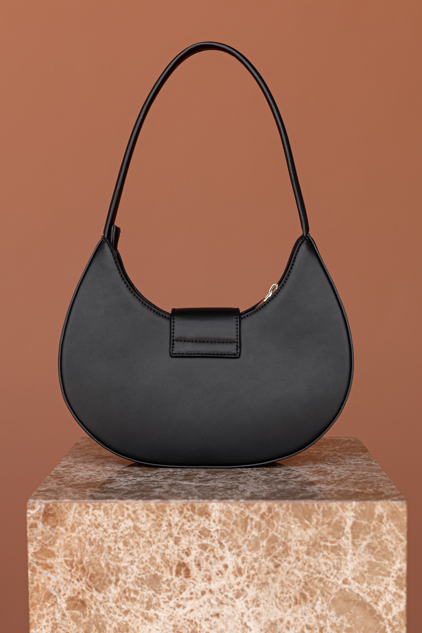 Kyn black vegan leather handbag