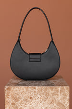 Load image into Gallery viewer, Kyn black vegan leather handbag
